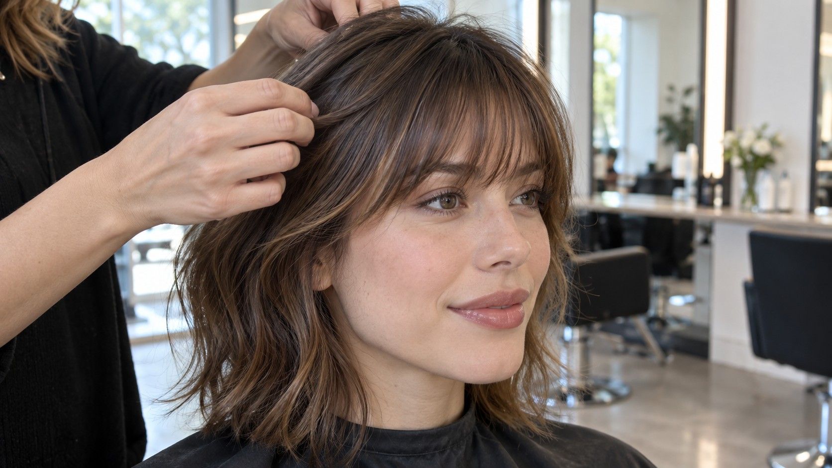 Bangs length guide